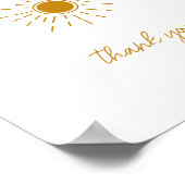 Boho Sunshine Baby Shower Kaarten en Cadeaus Bordj Poster (Hoek)