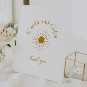 Boho Sunshine Baby shower Kaarten en geschenken Reclamebord Met Voetstuk