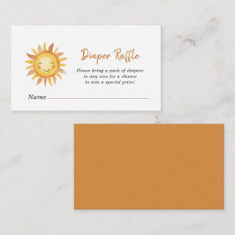 Boho Sunshine Baby shower Luiers Raffle Informatiekaartje
