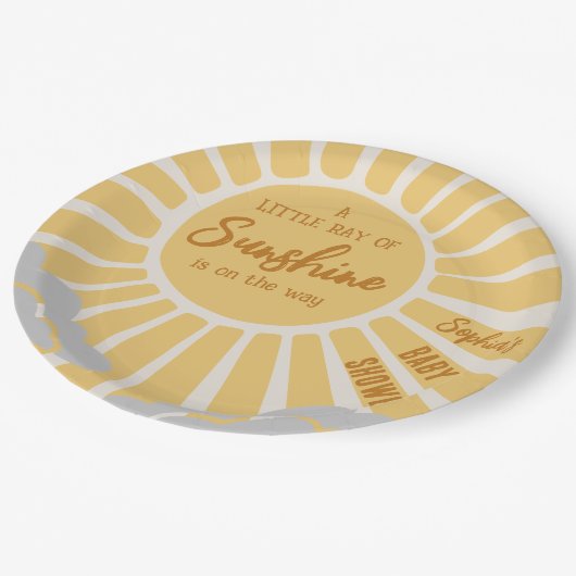 Boho Sunshine Baby shower Paper Bord (Gekanteld)
