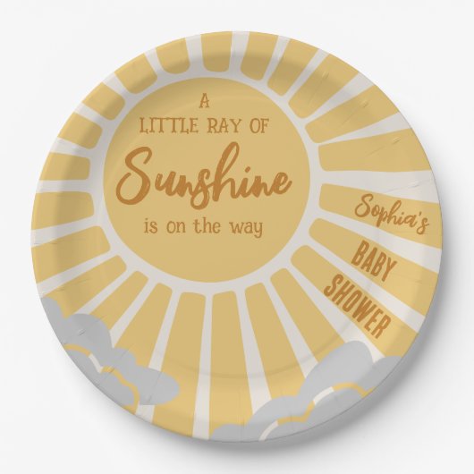 Boho Sunshine Baby shower Paper Bord (Voorkant)