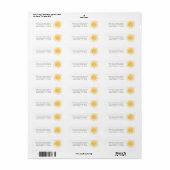 Boho Sunshine Baby shower retouradres Etiket (Full Sheet)