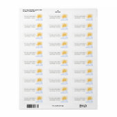 Boho Sunshine Baby Shower Retouradres Etiket (Full Sheet)