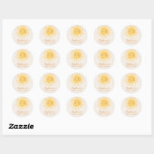 Boho Sunshine Baby shower Ronde Sticker (Vel)