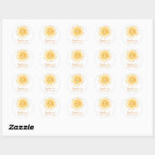 Boho Sunshine Baby shower Ronde Sticker (Vel)
