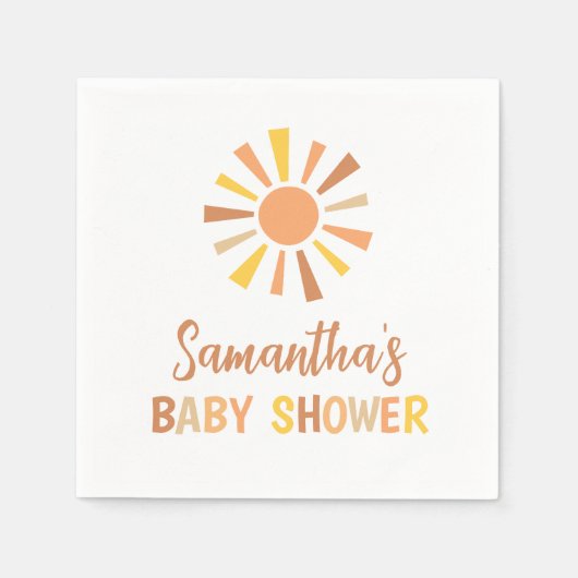 Boho Sunshine Baby shower Servet (Voorkant)
