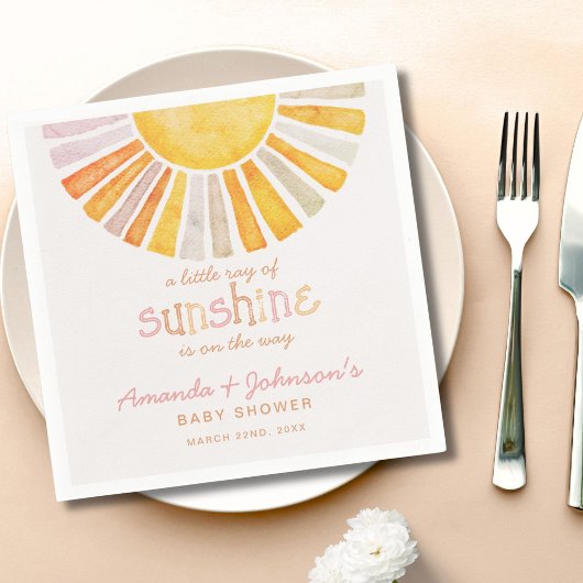 Boho Sunshine Baby Shower Servet