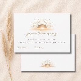 Boho Sunshine Baby Shower Spel Raad Hoeveel Kaart