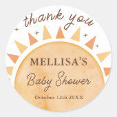 Boho Sunshine Baby shower Sticker (Voorkant)