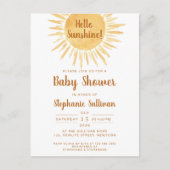 Boho Sunshine Baby shower Uitnodiging Briefkaart (Voorkant)