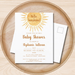 Boho Sunshine Baby shower Uitnodiging Briefkaart