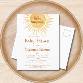 Boho Sunshine Baby shower Uitnodiging Briefkaart