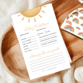 Boho Sunshine Baby shower Voorspelling & Advies sp