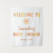 Boho Sunshine Baby shower Wandkleed (Voorkant)