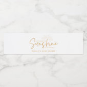 Boho Sunshine Baby shower Waterfles Etiket (Enkel label)