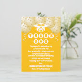 Boho Sunshine Balloons Afstuderen Dank u kaart (Staand voorkant)