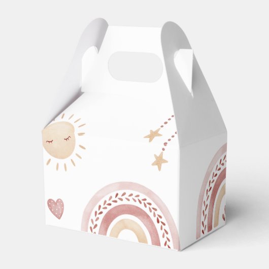 Boho Sunshine Birthday Party Bedankdoosjes (Achterkant)