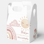 Boho Sunshine Birthday Party Bedankdoosjes (Geopend)