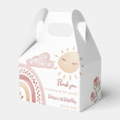 Boho Sunshine Birthday Party Bedankdoosjes (Voorkant Zijde)