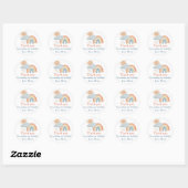 Boho Sunshine Birthday Party Ronde Sticker (Vel)
