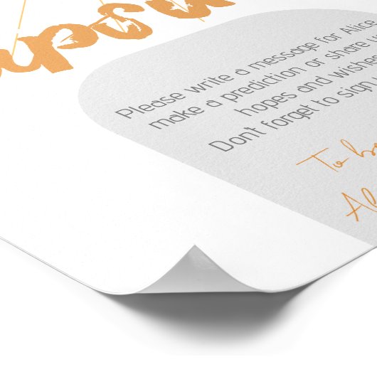 Boho sunshine Birthday Time Capsule Poster (Hoek)