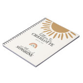 Boho Sunshine brieven naar mijn dochter baby boek Notitieboek (Linkerzijde)