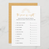 Boho Sunshine De prijs is het juiste Baby shower s Kaart (Voorkant / Achterkant)