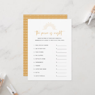 Boho Sunshine De prijs is het juiste Baby shower s Kaart