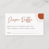 Boho Sunshine Diaper Raffle Enclosure Card Plaatskaartje (Voorkant)