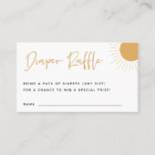 Boho Sunshine Diaper Raffle Enclosure Card Plaatskaartje (Voorkant)