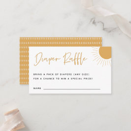 Boho Sunshine Diaper Raffle Enclosure Card Plaatskaartje