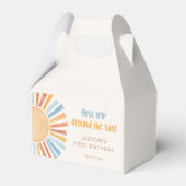Boho Sunshine Eerste reis rond de zon verjaardag Bedankdoosjes (Voorkant Zijde)