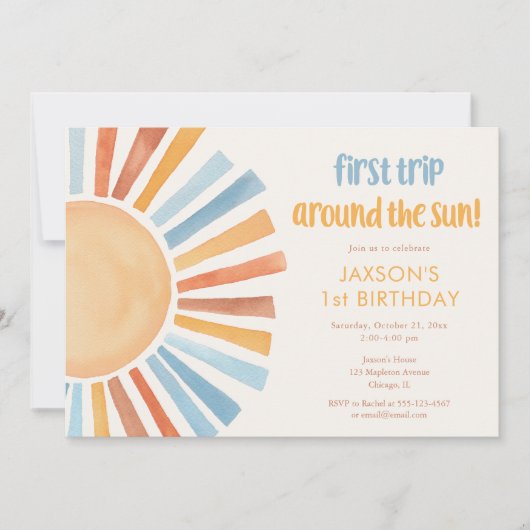 Boho Sunshine eerste reis rond zondag Kaart (Voorkant)