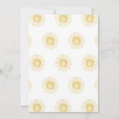 Boho Sunshine Eerste Verjaardag Een Gelukkig Meisj Kaart (Achterkant)