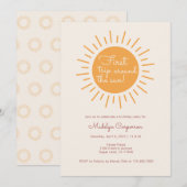 Boho Sunshine Eerste Verjaardag Kaart (Voorkant / Achterkant)