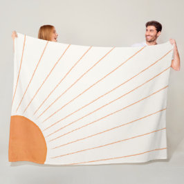 Boho Sunshine Fleece Deken