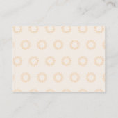 Boho Sunshine Gender Neutral Display Shower Enclo Informatiekaartje (Achterkant)