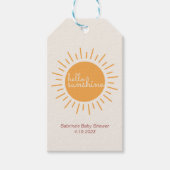 Boho Sunshine Geslacht Neutraal Baby shower Cadeaulabel (Voorkant)