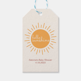 Boho Sunshine Geslacht Neutraal Baby shower Cadeaulabel