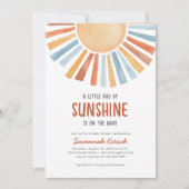 Boho Sunshine Geslacht Neutraal Baby shower Kaart (Voorkant)