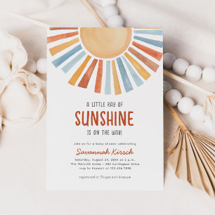 Boho Sunshine Geslacht Neutraal Baby shower Kaart