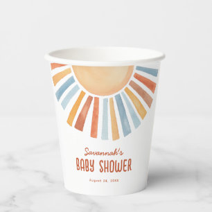 Boho Sunshine Geslacht Neutraal Baby shower Papieren Bekers