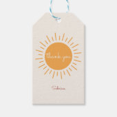 Boho Sunshine Geslacht Neutraal Bedankt Cadeaulabel (Voorkant)