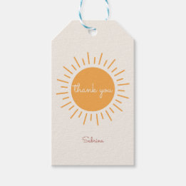 Boho Sunshine Geslacht Neutraal Bedankt Cadeaulabel