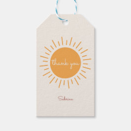 Boho Sunshine Geslacht Neutraal Bedankt Cadeaulabel