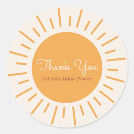 Boho Sunshine Hartelijk dank Ronde Sticker