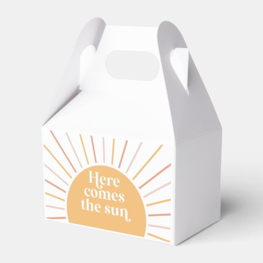 Boho Sunshine Hier Komt de Zon Favorietendoos Bedankdoosjes (Voorkant Zijde)