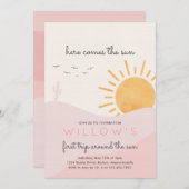 Boho Sunshine hier komt de zondag feest Kaart (Voorkant / Achterkant)