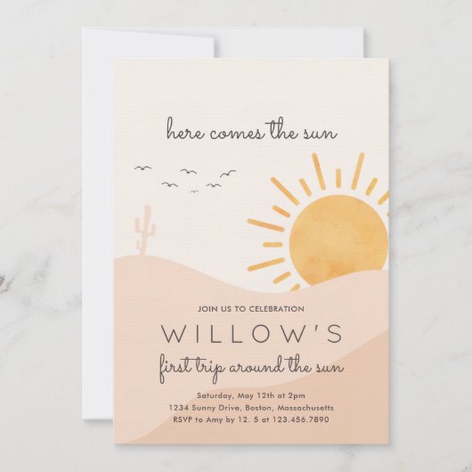 Boho Sunshine hier komt de zondag feest Kaart (Voorkant)