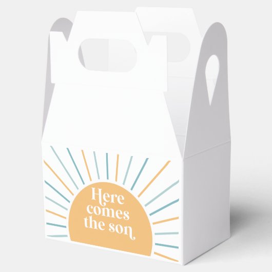 Boho Sunshine Hier komt het Son Baby shower Bedankdoosjes (Geopend)